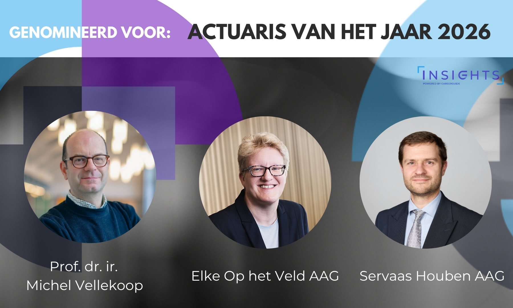 Drie toonaangevende actuarissen genomineerd voor titel Actuaris van het Jaar 2026