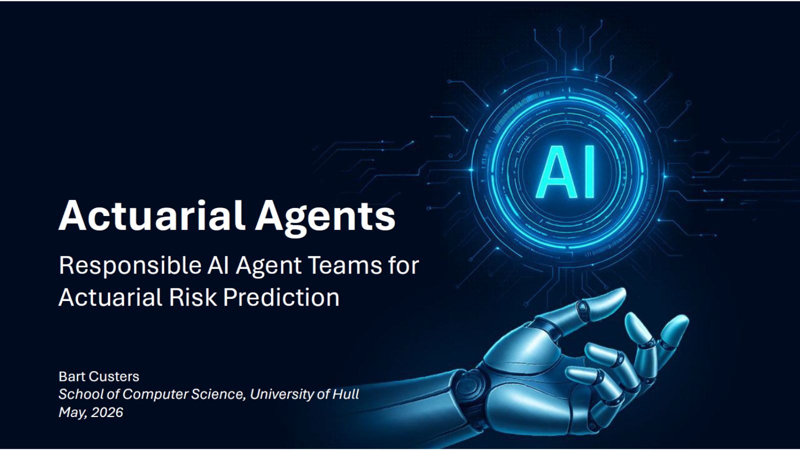 Actuarial Agents: Responsible AI Agent Teams for Actuarial Risk Prediction