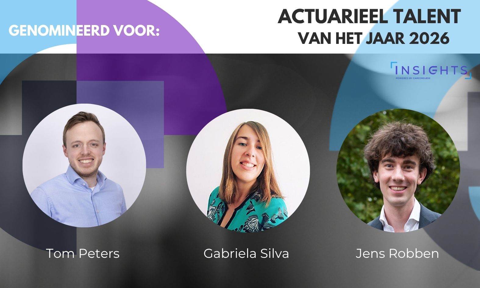 Drie veelbelovende young professionals genomineerd voor Actuarieel Talent van het Jaar 2026